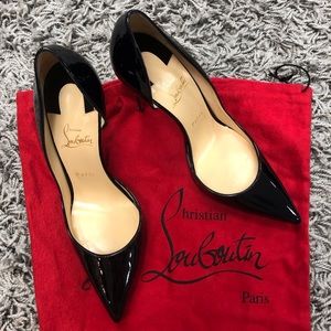 Christian Louboutin Iriza Patent Black Heels
